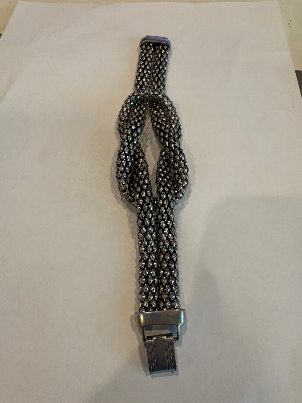 Vintage Silver Tone Multi-Strand Knot Bracelet